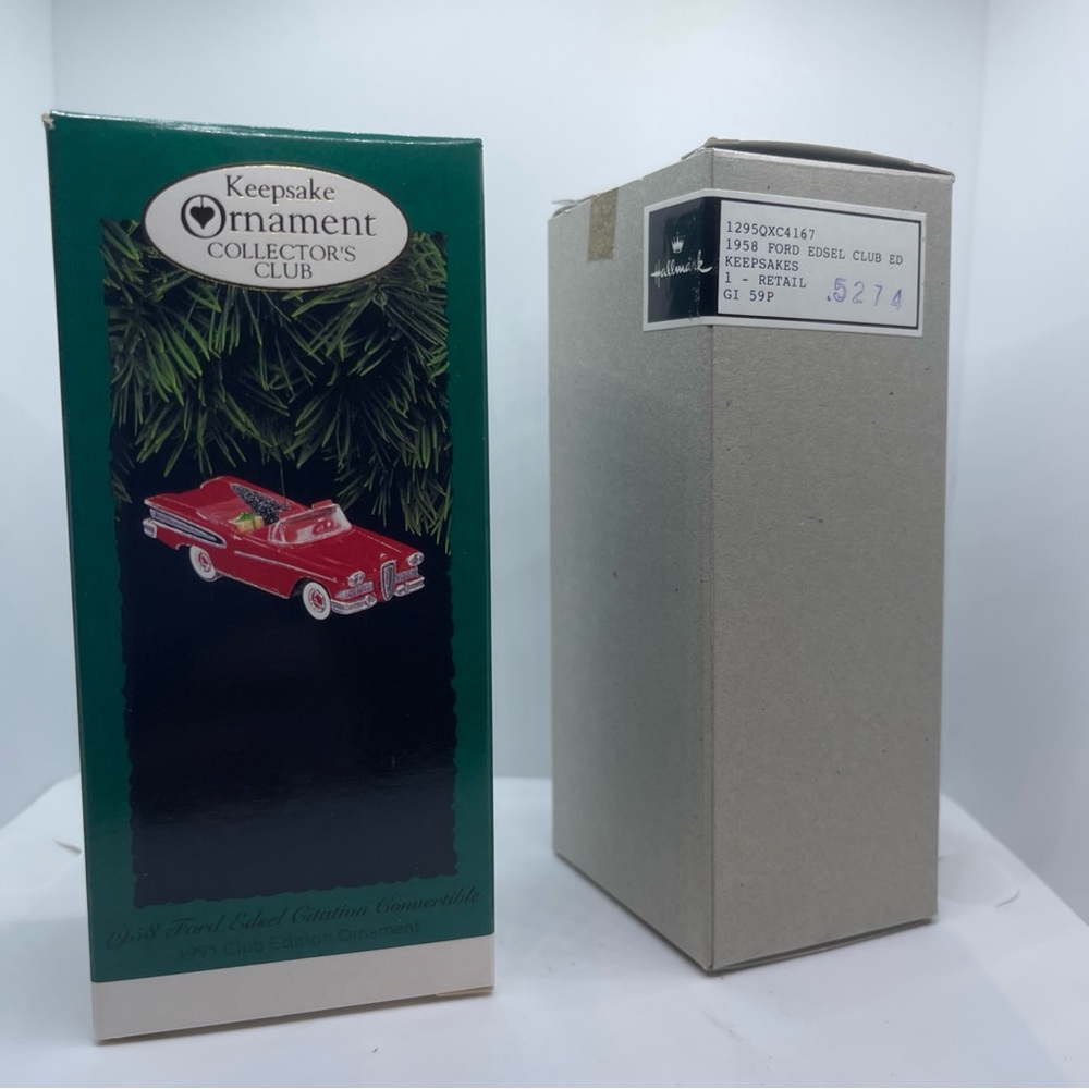 Vintage 1958 Ford Edsel Citation Convertible 1997 Hallmark Keepsake Ornament NIB